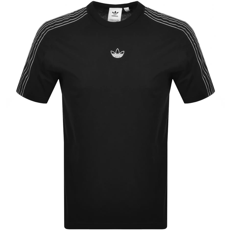 Alternative Image for Productadidas Originals Sport 3 Stripe T Shirt Black1